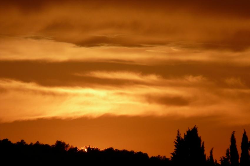 Coucher de soleil sur la Clape