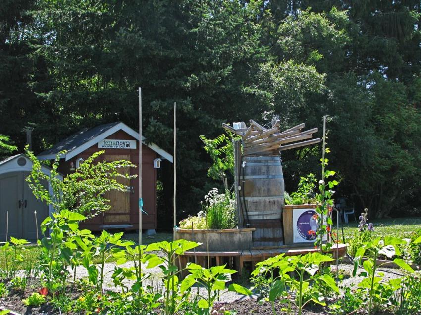 Jardin de quartier dans un village