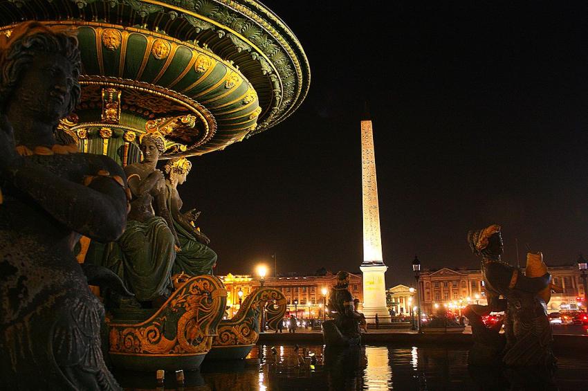 La fontaine et l'oblisque