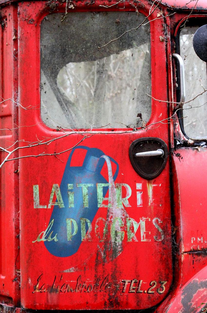 Portes (7) : Vieille camionnette dans une fort de